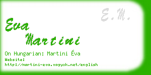 eva martini business card